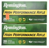 Lot #2498 - 40 Rds +/- of Remington High Performance Rifle .222 Rem 50 Gr. PSP Ammo