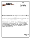 REMINGTON ARMS CO 760 Gamemaster Carbine Pump Action Rifle .30-06