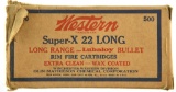 Lot #2573 - 500 Rds. +/- of Western Super-X .22 Long (SX22L) Lubaloy coated Rimfire Rounds. 10