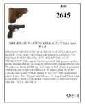 BOHMISCHE WAFFENFABRIK (CZ) 27 Semi Auto Pistol