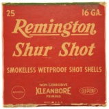 Lot #2651 - 1 Box of 25 Rds of 16 GA 2 9/16” Remington Shur Shot 1 Oz #6 Shot Shells