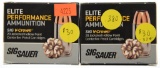 Lot #2653 - 2 Boxes of 20 Rds Ea. Sig Sauer .380 Auto 90 Grn V-Crown JHP Ammo (E380A1-20) –