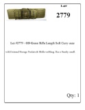 Lot #2779 - OD Green Rifle Length Soft Carry case with External Storage Pockets & Molle webbing.