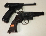 Crossman Arms Co. model 38C .22 Cal Pell Gun and Plainman .175 pellet pistol