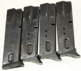 Four.40 Cal  9 Rd Double Stack Pistol Mags with Finger rest. Unmarked. Have older S&W