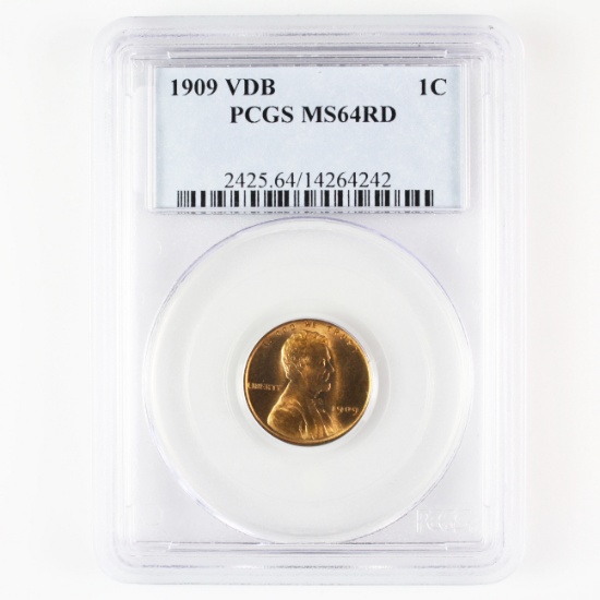 Certified 1909-VDB U.S. Lincoln cent