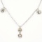 Estate .950 platinum diamond flower necklace