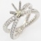 New unmarked 18K white gold diamond engagement ring semi-mount