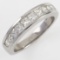 Estate 14K white gold diamond band