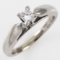 Estate 14K white gold diamond solitaire engagement ring