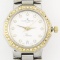Authentic estate Baume & Mercier stainless steel & 18K yellow gold diamond wristwatch