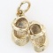 Estate James Avery 14K yellow gold baby shoes charm