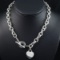 Authentic estate Tiffany & Co. heart & toggle silver necklace