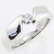 Estate 14K white gold diamond band