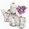 Estate 10K yellow & white gold diamond & amethyst “I LOVE YOU” pendant