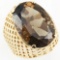 Estate 14K yellow gold smoky quartz ring