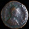 Ancient Roman bronze coin: Theodosius