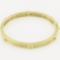 Estate Judith Ripka 18K yellow gold diamond hinged bangle bracelet