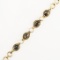 Vintage 14K yellow gold star sapphire & freshwater pearl bracelet