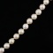 Estate freshwater pearl necklace with a 14K yellow gold fish-hook clasp