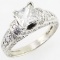 Estate Kirk Kane 14K white gold diamond ring