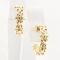 Pair of estate James Avery 14K yellow gold flower earrings