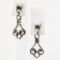 Pair of estate James Avery sterling silver retired drop earrings