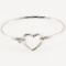 Estate James Avery sterling silver retired heart bangle charm bracelet