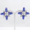 Pair of authentic estate Yves Saint Laurent rhinestone earrings