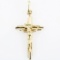 Estate unmarked 14K yellow gold crucifix pendant