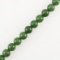 Vintage jade bead necklace with sterling silver clasp