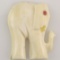 Vintage genuine ivory & ruby elephant carving