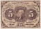 1862-1863 first issue 5-cent U.S. fractional currency banknote