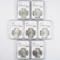 Investor's lot of 7 different certified U.S. Morgan silver dollars