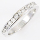 Estate unmarked 14K white gold diamond ring