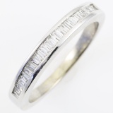 Estate 14K white gold diamond ring