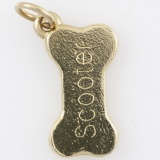 Estate James Avery 14K yellow gold dog bone charm