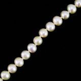 Estate freshwater pearl necklace with a 14K yellow gold clasp