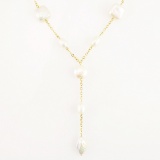 Estate 14K yellow gold freshwater pearl necklace