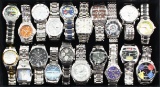 Lot of 20 like-new quartz wrist watches, mostly never-worn