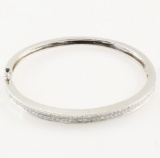 Estate 18K white gold diamond bracelet