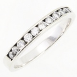 Estate 14K white gold diamond ring