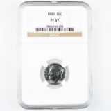 Certified 1959 U.S. proof Roosevelt dime