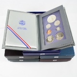 Continuous run of 5 1986 to 1990 U.S. prestige proof sets