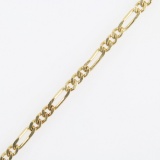 Estate 14K yellow gold figaro chain bracelet