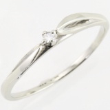 Estate 14K white gold diamond ring