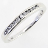 Estate 14K white gold diamond ring