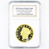 Certified 1oz .999 gold replica of an 1849 U.S. proof Pattern Double Eagle