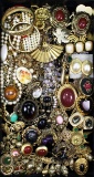 Lot of vintage gold-plated jewelry