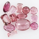 Unmounted pink tourmalines